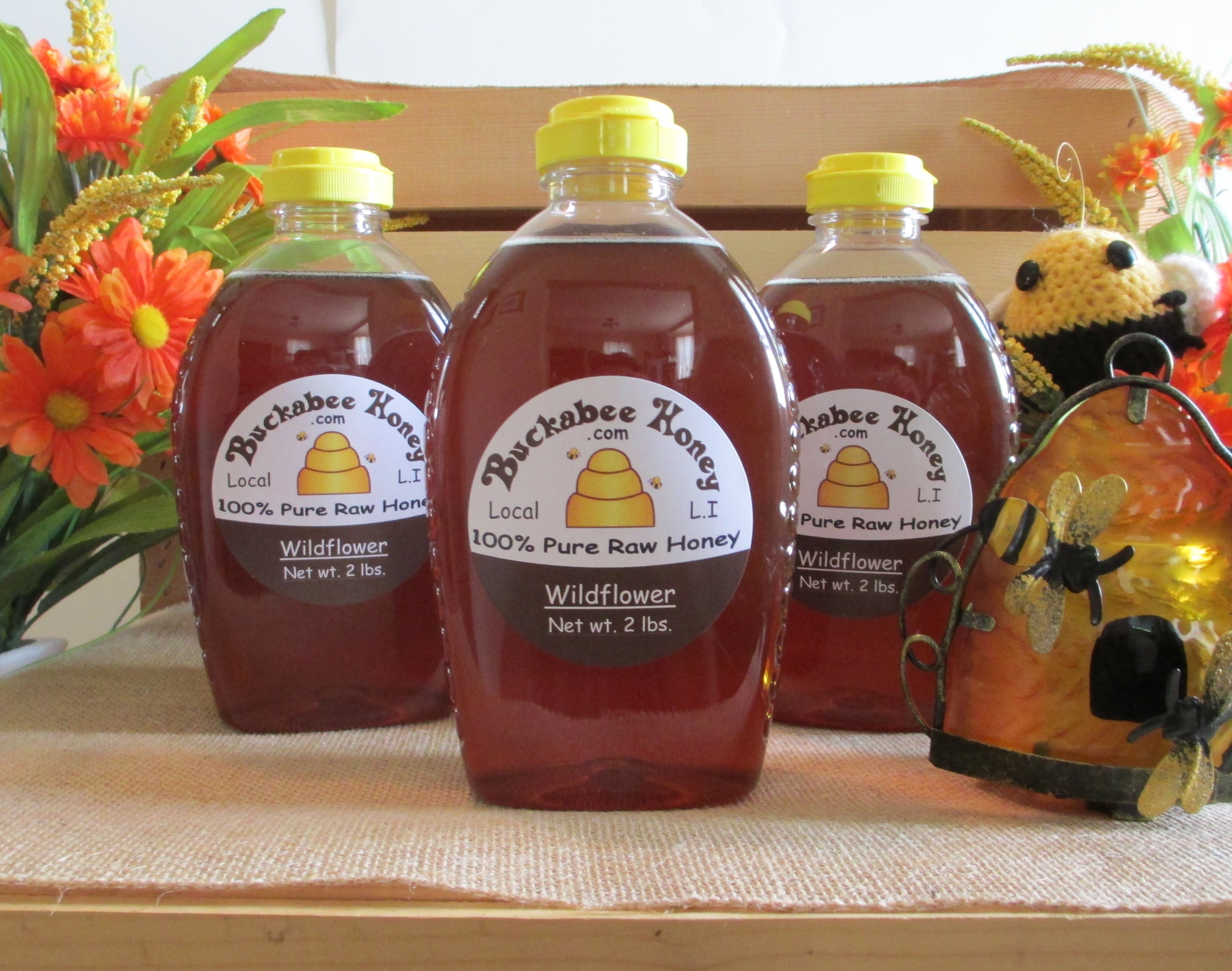2 lb. Honey bottle (Local Long Island Pure Raw Wildflower Honey)
